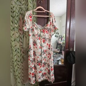 Cider Strawberry Patterned Dress